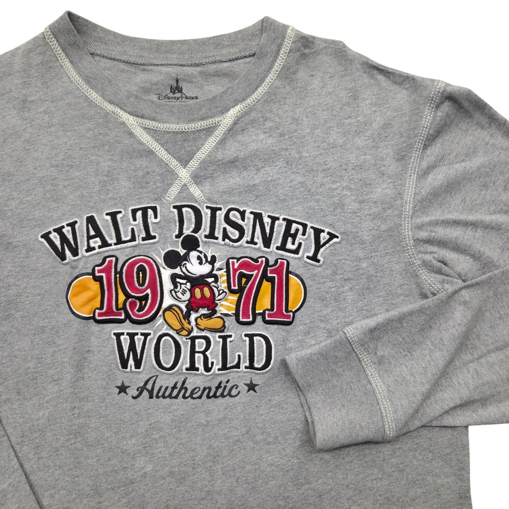 Disney‎ Parks Walt Disney World 1971 Mickey Mouse Long Sleeve Shirt Mens Small